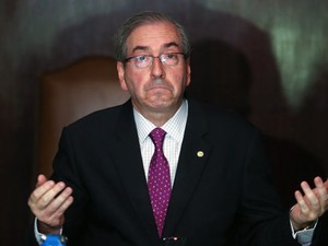 Coletiva do presidente da Câmara dos Deputados, Eduardo Cunha (PMDB-RJ), na sede da Associação Comercial do Rio de Janeiro (ACRJ), no centro do Rio de Janeiro, onde participou de reunião com empresários, nesta segunda-feira. 09/03/2015  (Foto: Fábio Motta/Estadão Conteúdo )