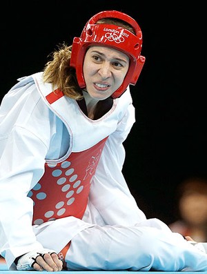 Natalia Falavigna perde na luta do taekwondo (Foto: AP)