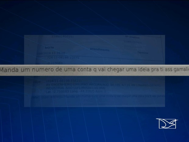 Mensagem mostra detento oferecendo dinheiro a diretor de Casa de Detenção (Foto: Reprodução/TV Mirante) Mensagem mostra detento oferecendo dinheiro a diretor de Casa de Detenção (Foto: Reprodução/TV Mirante)
