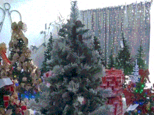 Enfeites de Natal tomam conta do comércio em Palmas (Foto: Reprodução/TV Anhanguera)