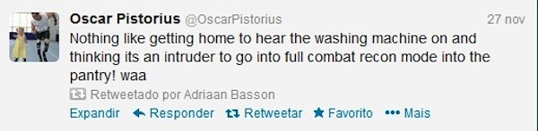 Twitter Oscar Pistorius (Foto: Reprodução Twitter)