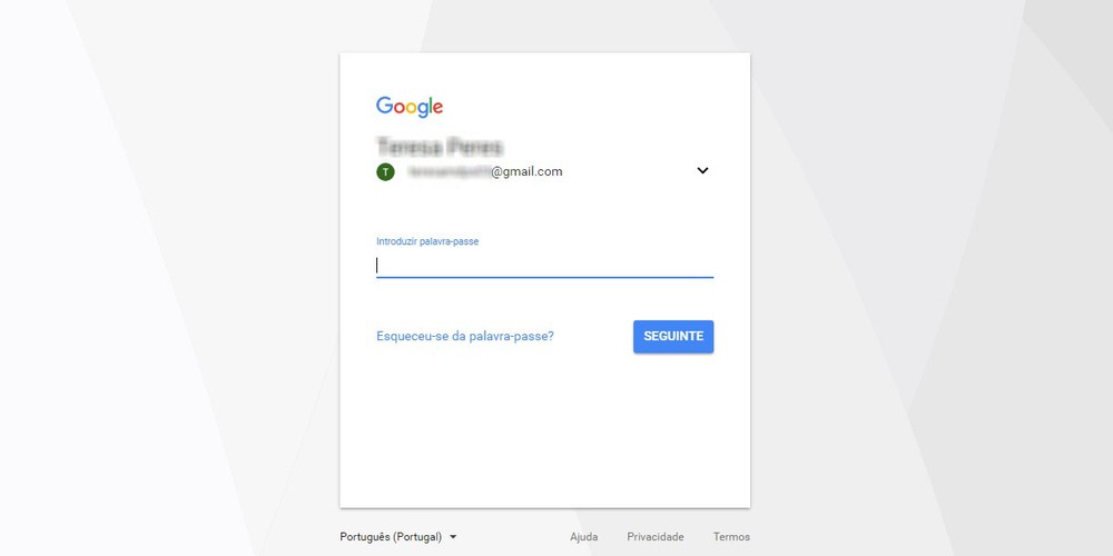 Faça login na sua conta Google (Foto: Reprodução/Camila Peres)