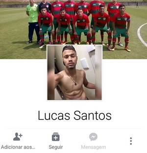 Lucas Santos Portuguesa (Foto: Reprodução/Facebook)