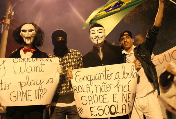 Campo Grande em protesto nesta quinta-feira (20). (Foto: Reprodução/TVMO)