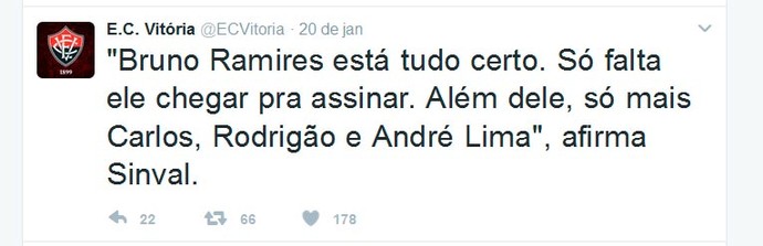 twitter; vitória; bruno ramires (Foto: Reprodução) twitter; vitória; bruno ramires (Foto: Reprodução)