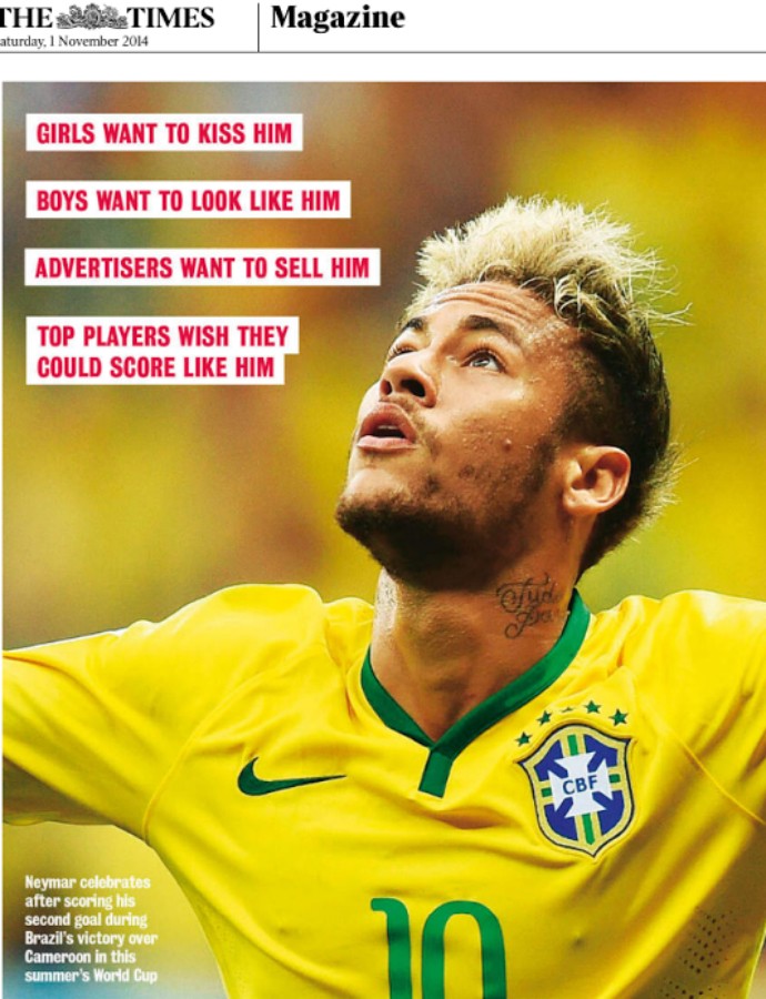 Neymar The Times (Foto: Reprodução / The Times)