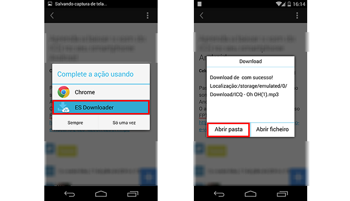 Baixe o MP3 usando o ES File Explorer (Foto: Reprodução/Paulo Alves)