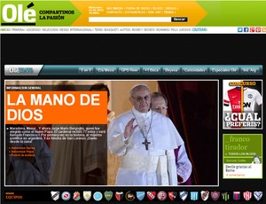 capa Olé Papa argentino (Foto: Reprodução / Olé.ar)