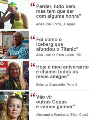 Do Acre ao Rio Grande do Sul, torcedores comentam a goleada (Editoria de Arte/G1)