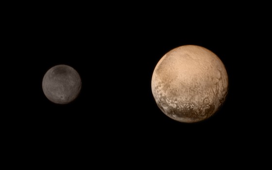 Plutão e Caronte em foto feita pela sonda espacial New Horizons (Foto: NASA-JHUAPL-SWRI)