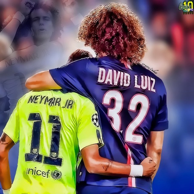 David Luiz e Neymar (Foto: Reprodução/ Instagram)