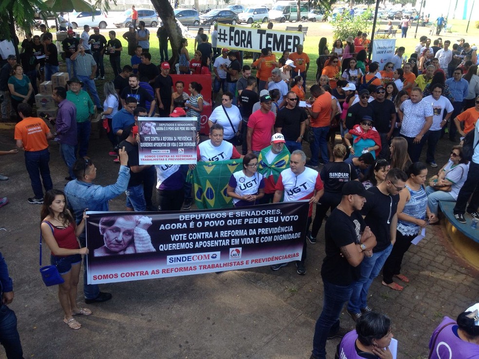 Protesto em Porto Velho (Foto: Hosana Morais/G1)