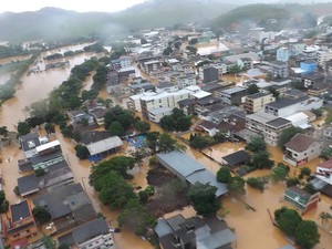 Fotos aéreas de Alfredo Chaves após chuva, no Espírito Santo (Foto: Agrupamento Aéreo da Polícia Militar do ES)