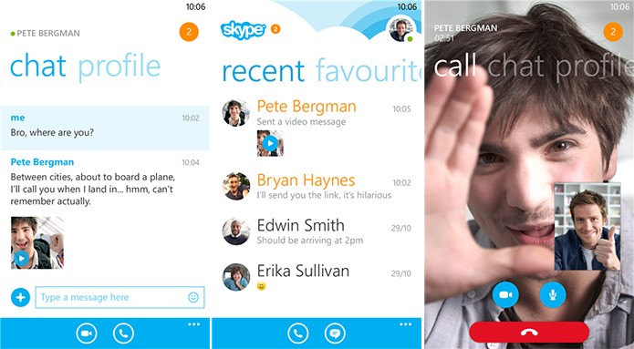 Skype é um serviço de mensagens com integração total ao Windows Phone e chamada de voz e vídeos gratuitas (Foto: Divulgação/Windows Phone Store)