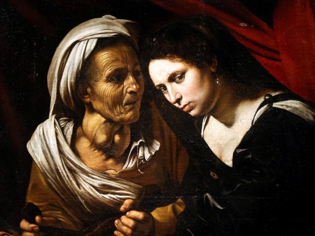 Pintura seria do italiano Caravaggio e recria cena bíblica do general assírio Holofernes por Judite (Foto: Charles Platiau/Reuters) Pintura seria do italiano Caravaggio e recria cena bíblica do general assírio Holofernes por Judite (Foto: Charles Platiau/Reuters)