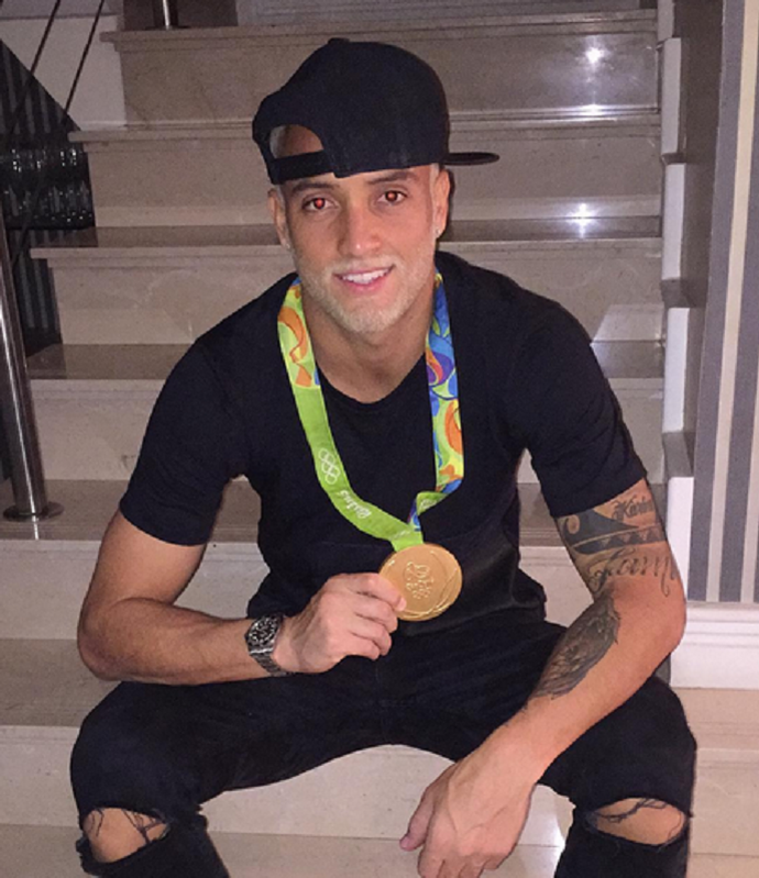 Felipe Anderson cabelo pintado Rio 2016 (Foto: Reprodução/Instagram) Felipe Anderson cabelo pintado Rio 2016 (Foto: Reprodução/Instagram)