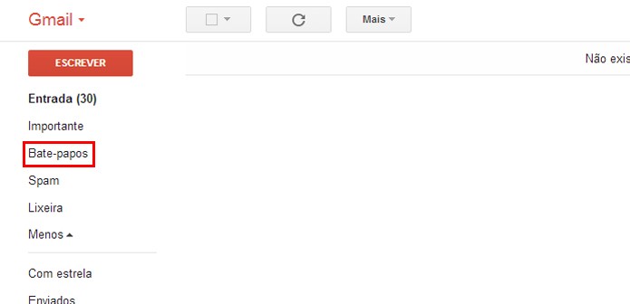 Acessando o histórico do Gtalk no Gmail (foto: Reprodução/Gmail)