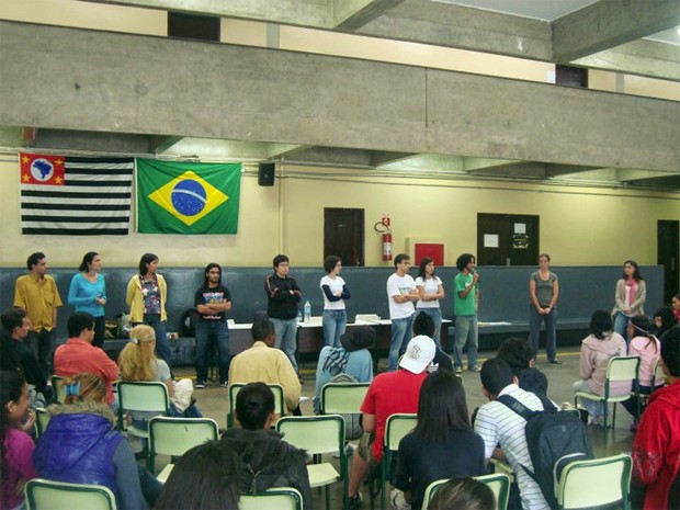 Aula do Cursinho Florestan Fernandes, da Rede Emancipa (Foto: Divulgação/Cursinho Florestan Fernandes)