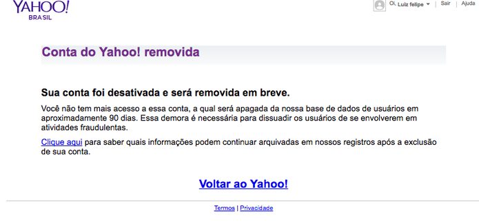 Como excluir a conta do Yahoo! Mail (Foto: Reprodução/Felipe Vinha) (Foto: Como excluir a conta do Yahoo! Mail (Foto: Reprodução/Felipe Vinha)) Como excluir a conta do Yahoo! Mail (Foto: Reprodução/Felipe Vinha) (Foto: Como excluir a conta do Yahoo! Mail (Foto: Reprodução/Felipe Vinha))