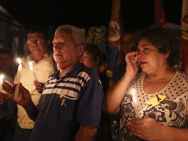 Vigília em Aracataca, na Colômbia, em homenagem a Gabriel García Marquez (Foto: AP/Ricardo Mazalan)