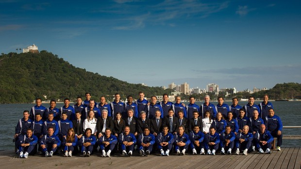 Ex-árbitros em curso de formação de instrutores em Vitória (Foto: Manuel Armanteros Galhardo - FIFA)