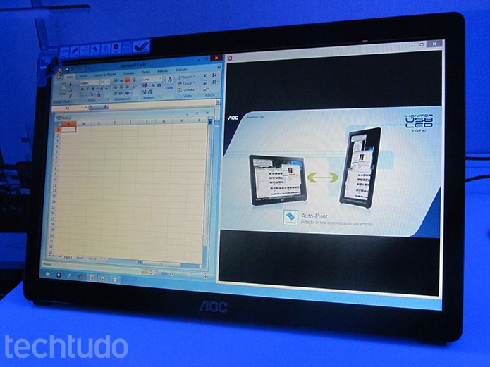 Proposta de monitor USB é aumentar produtividade (Foto: Paulo Alves/TechTudo) Proposta de monitor USB é aumentar produtividade (Foto: Paulo Alves/TechTudo)