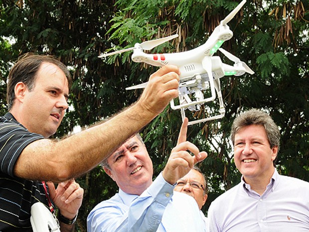 Drone é utilizado no monitoramento do replantio da Mata Atlântica em Campinas (Foto: Divulgação/Luiz Granzoto)