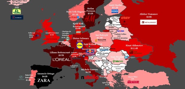 Infográfico: os mais ricos da Europa (Foto: Vox)