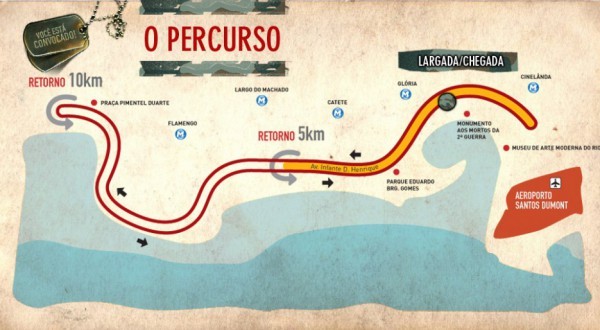 mapa corrida fuzileiros navais (Foto: divulgação)