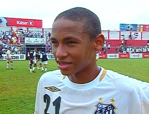 Neymar no dia de sua estreia na Copinha com a camisa do Santos