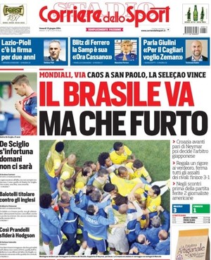 Corriere Capa (Foto: Reprodução/Corriere dello Sport)