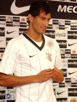 Escudero no Corinthians (Foto: Globoesporte.com)