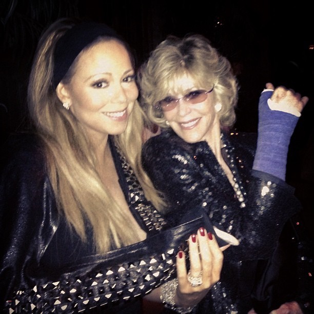 Mariah Carey e Jane Fonda (Foto: Instagram / Reprodução)