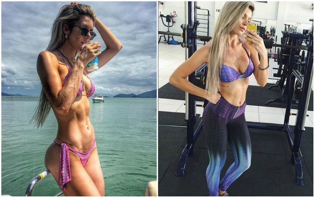 Tatiele Polyana antes e depois de ganhar quatro quilos (Foto: Reprodução/Instagram)