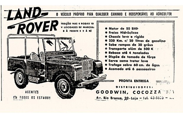 O primeiro anúncio da Land Rover, publicado no Globo em 1949 (Foto: O Globo/Reprodução)