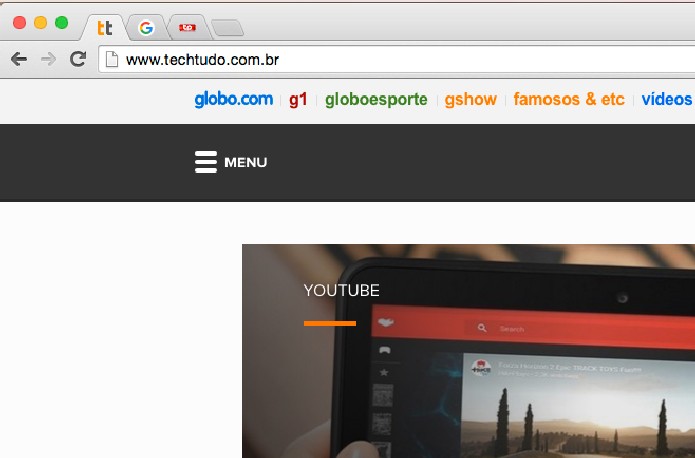 Abas com favicons (Foto: Reprodução/André Sugai)