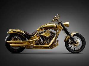 Moto é revestida por ouro de 24 quilates (Foto: Divulgação)