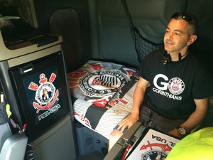 Ricardo Machado, torcedor do Corinthians nos EUA (Foto: Carlos Augusto Ferrari)