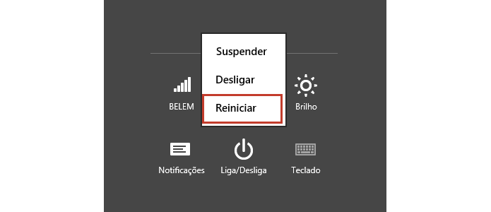 Reinicie segurando a tecla Shift (Foto: Reprodução/Paulo Alves)