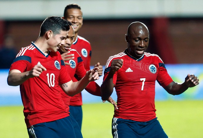 James Rodriguez and Jordan Armero Colombia-friendly celebration (Photo: AP) James Rodriguez and Jordan Armero Colombia-friendly celebration (Photo: AP)