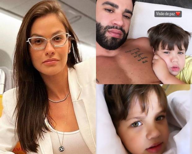 Andressa Suita se derrete por Gusttavo Lima  com os filhos (Foto: Reprodução/Instagram)