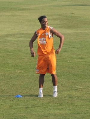 Ronaldinho Treino Fluminense (Foto: Sofia Miranda)