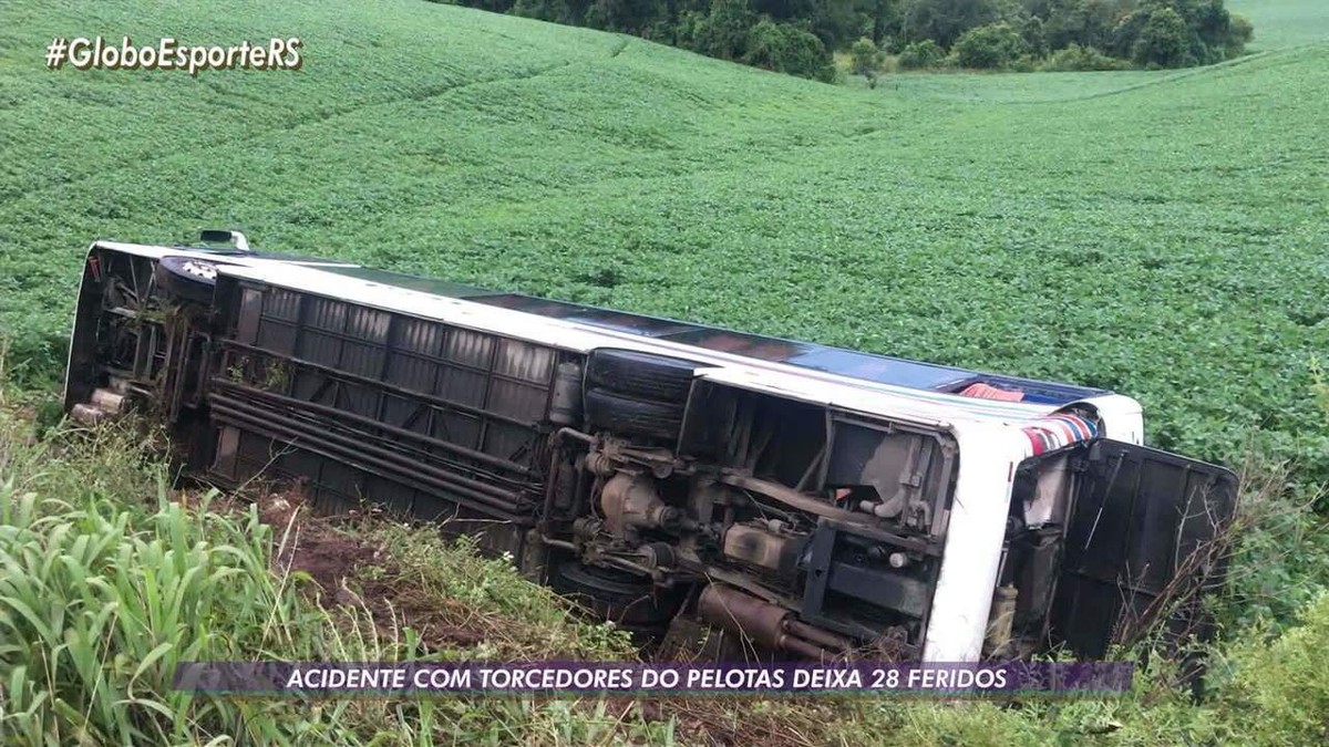 Dez Feridos Em Acidente Nibus De Torcedores Do Pelotas Seguem