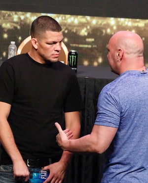 Dana White Nate Diaz Coletiva UFC 200 (Foto: Evelyn Rodrigues)