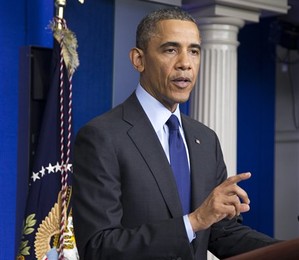 O presidente Barack Obama se pronunciou após a prisão do segundo suspeito do atentado em Boston (Foto: Manuel Balce Ceneta/AP)