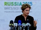 'Quem é golpista mostra na prática', diz Dilma ao responder sobre Aécio