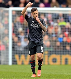 Philippe Coutinho comemora gol Liverpool (Foto: Adam Davy / PA via AP)