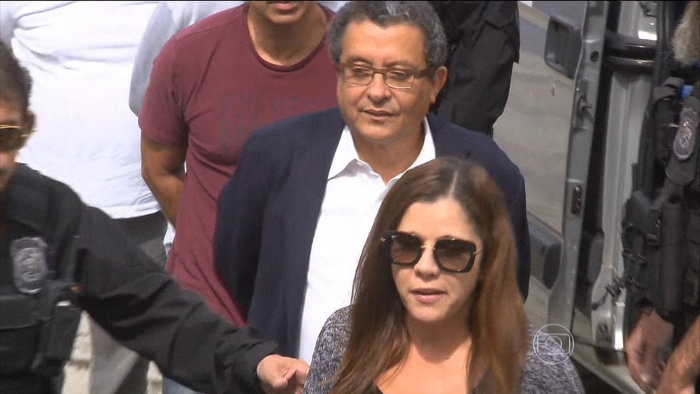 O casal João Santana e Mônica Moura (Foto: Reprodução/TV Globo)