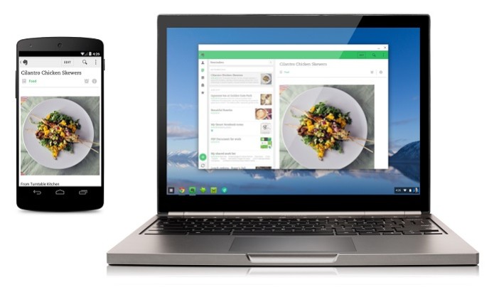 Evernote é um dos primeiros apps de Android que irá funcionar no Chromebook (Foto: Divulgação/Google) (Foto: Evernote é um dos primeiros apps de Android que irá funcionar no Chromebook (Foto: Divulgação/Google))