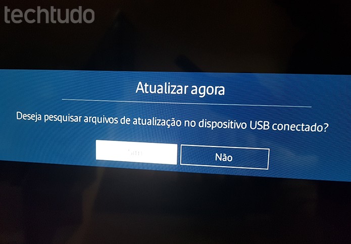 Confirme em sim para iniciar o processo de atualização  (Foto: Filipe Garrett/TechTudo)